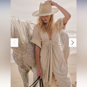 Free people vintage summer midi dress light blue